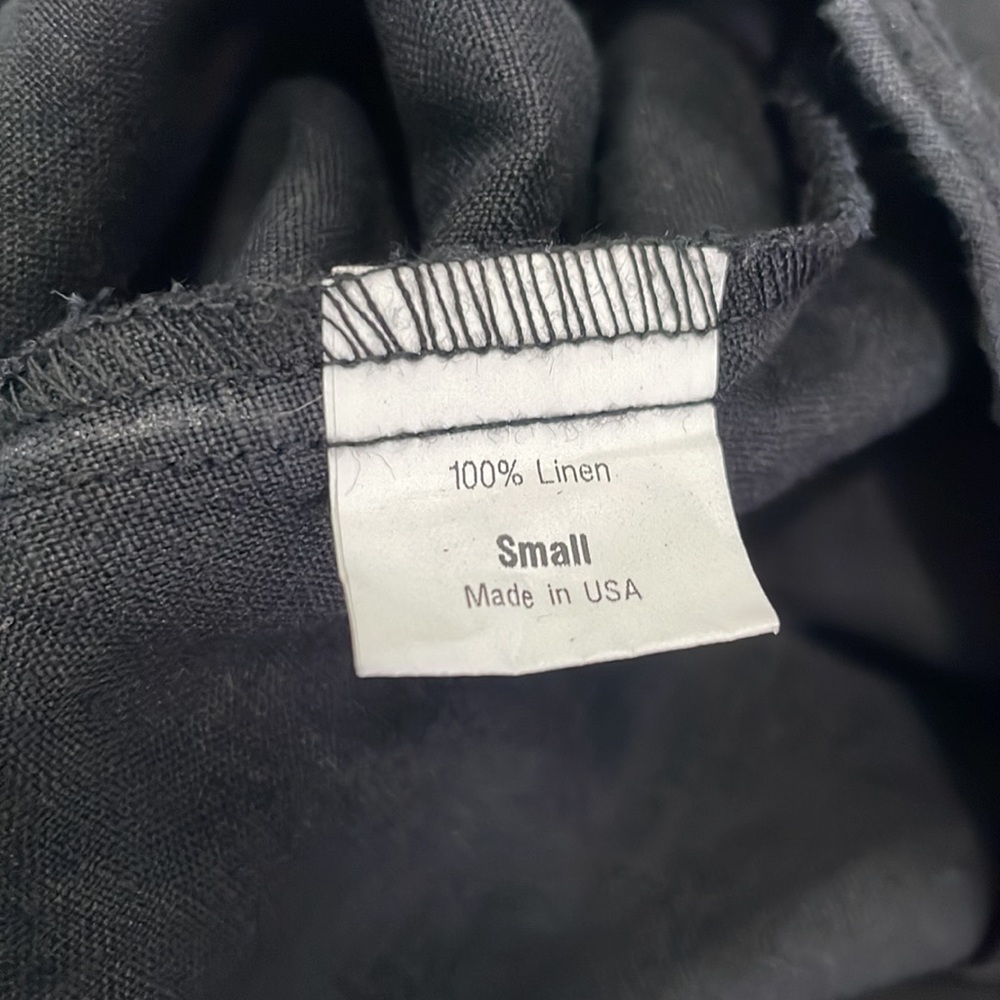 Cynthia Ashby Black Linen Tank Dress Size S - Picture 8 of 9